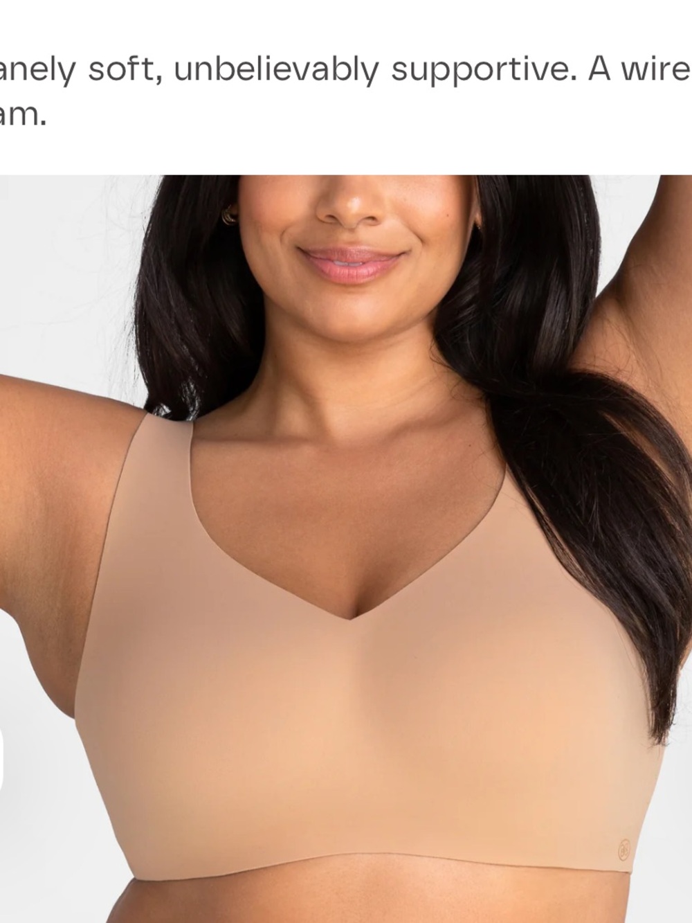 Honeylove Nude Wireless Seamless Bra plus size